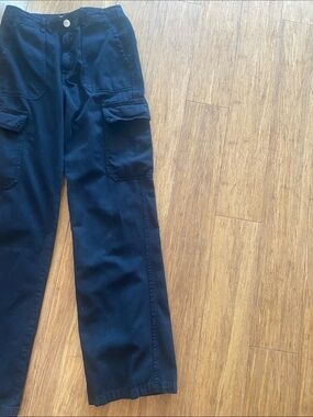 Zara high waist wide leg cargo Pants black - sz 2